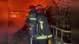 Spain: Early Morning Industrial Fire Extinguished In La Vall D'Uixó