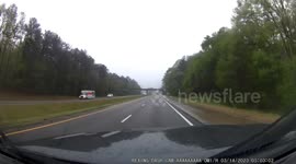 Tree Falls Across Alabama's I-59