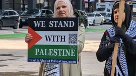 US: Hundreds march in Chicago to show solidarity with Palestinians