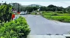 Freight train slams into pickup when driver ignores barrier