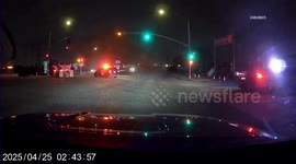 US, Los Angeles: Irwindale Pursuit Crash Caught On Tape