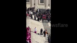 Pope Funeral: Argentine President Milei Arrives At Funeral Mass