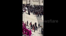 Vatican City: Donald Trump Arrives At Pope Funeral Mass