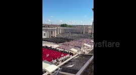 Vatican City: Crowds Watch Mass In St Peter's Square / 2