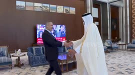 Qatar: Turkish foreign minister meets Qatari emir in Doha
