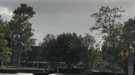US, Los Angeles: Pomona Daytime Rain With Rainbow