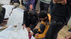 Funeral prayer held for 5 Palestinians killed in Israeli attack on house in central Gaza