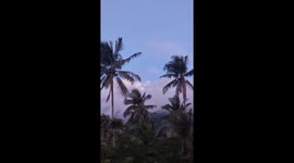 Thick fog and ash cloud covers Bulusan Volcano following eruption