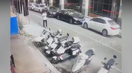 Cops investigate after brick knocks woman on scooter unconscious
