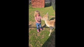 Little girl's first hug at the zoo sparks a lifelong love for animals