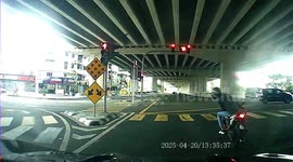 Distracted pedestrian walks into street sign while using zebra crossing