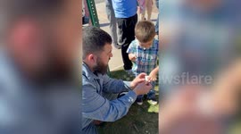 Little boy releases butterfly only for it to get squashed seconds later