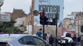 Gal Gadot filming running scene for new movie in London