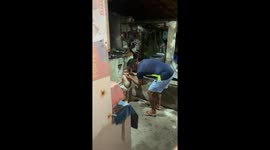 Toddler eats coal ash in Choró, Ceará, Brazil