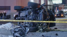 US, Los Angeles: Hollywod Jeep Leaves Path Of Destruction