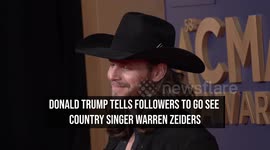 Donald Trump tells followers to go see country singer Warren Zeiders