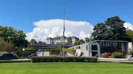 Switzerland: Flags fly at half-mast at UN office in Geneva following death of Pope Francis