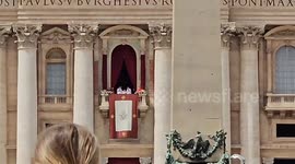 Footage of the last public appearance of Pope Francis, filmed one day before his death in Rome.