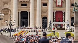 Footage of the last public appearance of Pope Francis, filmed one day before his death in Rome.