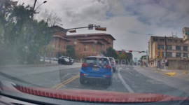 E-Scooter Hit by Turning Car