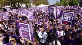 SEIU Local 721, representing approximately 55,000 Los Angeles County workers, was on the second day of a 48-hour Unfair Labor Practice (ULP) strike