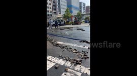 Japan: Water Pipe Burst in Kyoto Causes Road Flooding, Traffic Disruptions