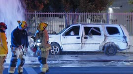 US, Los Angeles: Vermont Vista Hydrant Crash