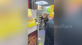 Teenager caught on camera in violent racist attack after shoplifting