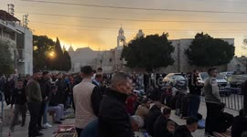 Palestine: Muslims gather for Eid prayer in Bethlehem, Palestine