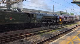 Carlisle Railway Station including steam locomotives Tangmere and Tornado