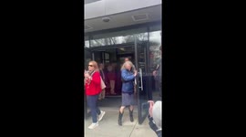 Palestine activist released from ICE custody and greeted with cheers