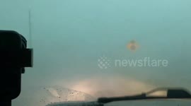 Drivers battle through 90 MPH storm in Texas