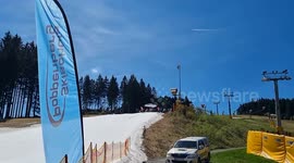 labor day Winterberg skiing in swimwear