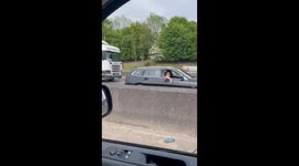 Car inferno caught on camera on M25 road near Brentwood in London