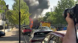 Large fire in Westminster, London