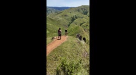 Drone captures heartwarming surprise proposal on mountain peak