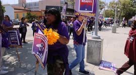 Los Angeles County Workers On Strike