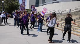 Los Angeles County Workers On Strike