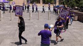 Los Angeles County Workers On Strike