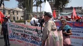 Peru: Labor Day march in Peru's Lima draws hundreds in protest of government reforms