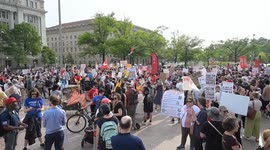 US: Anti-Trump protest held in Washington DC on May Day