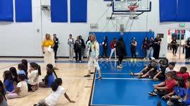 US: California First Partner Jennifer Siebel Newsom joins youth wellness event in East Palo Alto