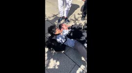 Thief instantly regrets targeting Chinese tourist who puts him in a CHOKEHOLD