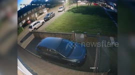 CCTV captures house explosion which left one man critically injured