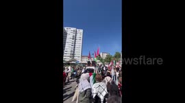 France: Hundreds of protesters gathered in Lyon to demand justice for the people of Gaza
