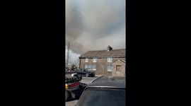 Brush fire on the moors near Cat and Fiddle