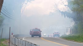 US: Firefighters battle wildfire in New Jersey’s Warren County