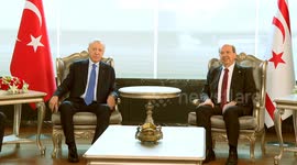 Cyprus: Turkish President Erdogan meets TRNC President Tatar in Lefkosa
