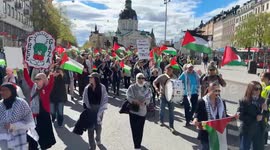 Sweden: Hundreds take to streets in Stockholm to protest Israeli assault on Gaza