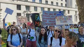 ASGSF Funding Cuts Protest, March and Rally in London, UK